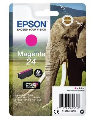 EPSON 1LB 24 ink cartridge magenta standard capacity Epson - visuel 1 - hello RSE - Réduisez vos coûts d'impression avec les cartouches d'encre haute capacité