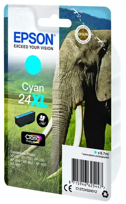 EPSON 1LB 24XL ink cartridge cyan high capacity Epson - visuel 1 - hello RSE - Les encres Epson sont optimisées pour les imprimantes Epson