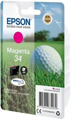 EPSON 2LB Singlepack 34 Ink Magenta DURABrite Ultra Epson - visuel 1 - hello RSE - Réduisez vos coûts d'impression