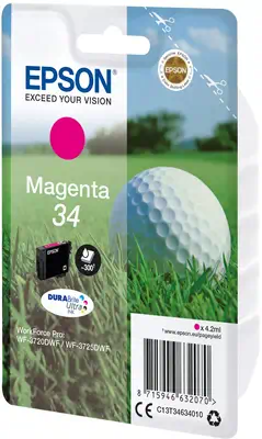 Vente EPSON Singlepack 34 Encre Magenta DURABrite Ultra 4,2ml Epson au meilleur prix - visuel 2