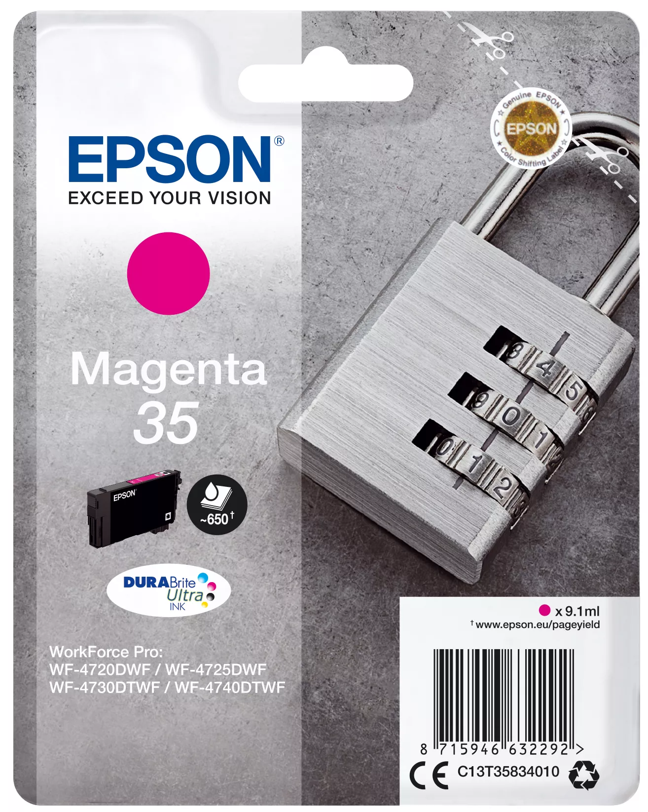 Achat EPSON 35 Ink Magenta 9.1ml Blister - 8715946632308