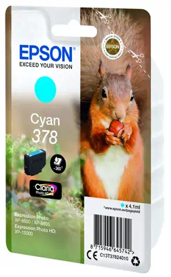 Achat EPSON Singlepack Cyan 378 Eichhörnchen Clara Photo HD sur hello RSE - visuel 3