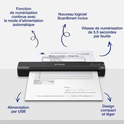 Epson WorkForce ES-50 Scanner portable 600 x 600 DPI A4 Noir - visuel 3