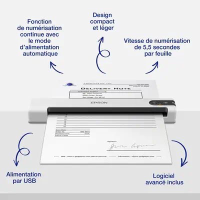 Epson WorkForce DS-70 Scanner portable 600 x 600 DPI A4 Blanc - visuel 3