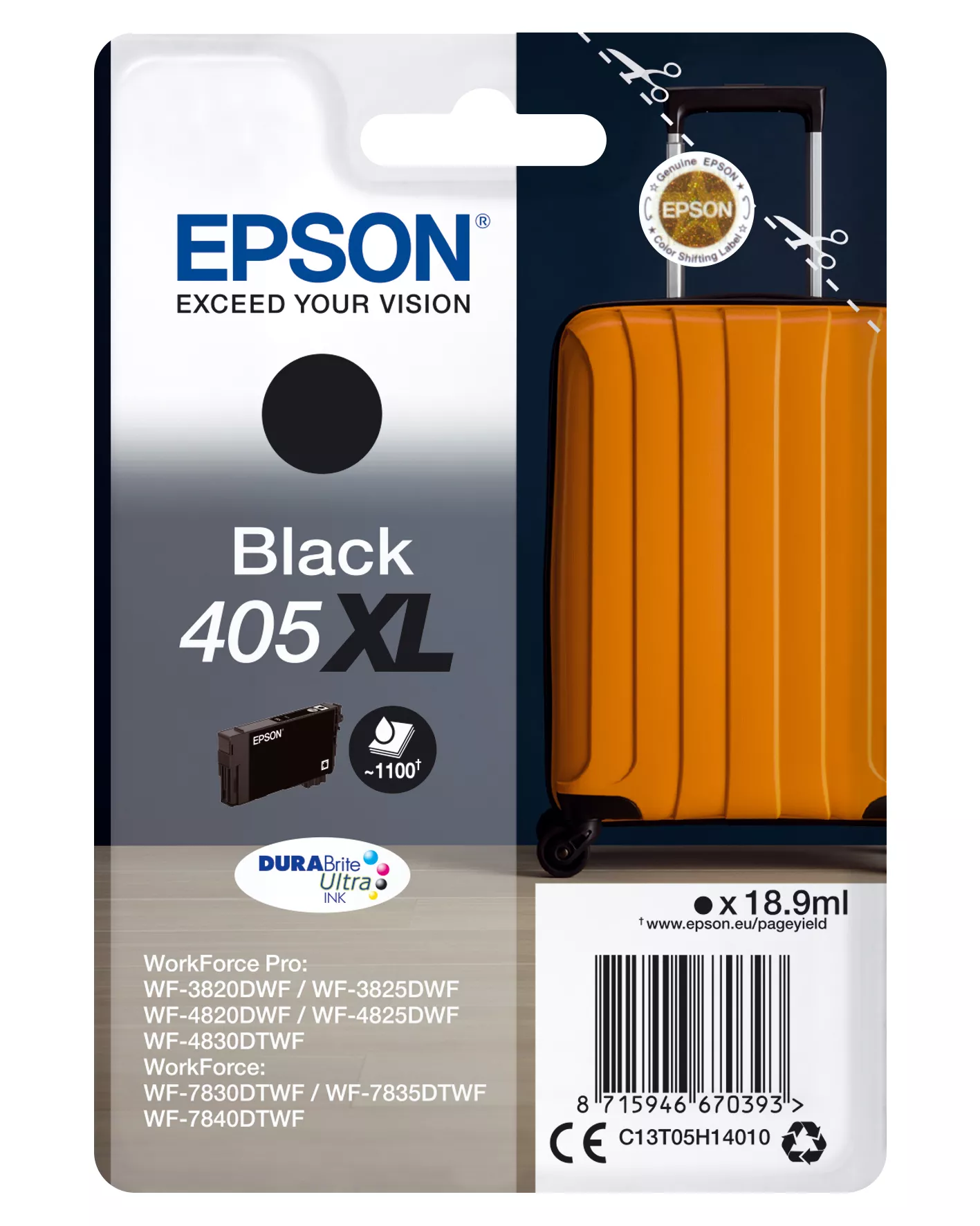 Achat Epson Singlepack Black 405XL DURABrite Ultra Ink au meilleur prix