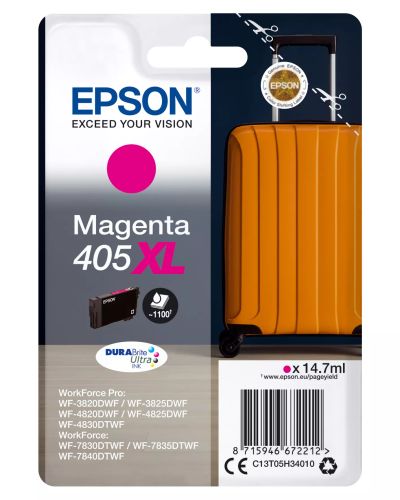 Achat Cartouches d'encre EPSON Singlepack Magenta 405XL DURABrite Ultra Ink sur hello RSE