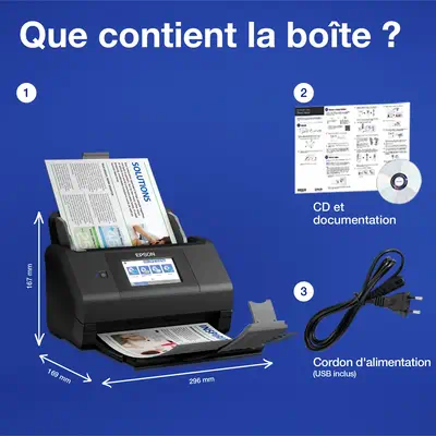 Epson WorkForce ES-580W Alimentation papier de scanner 600 x 600 DPI A4 Noir - Scanner - visuel 2