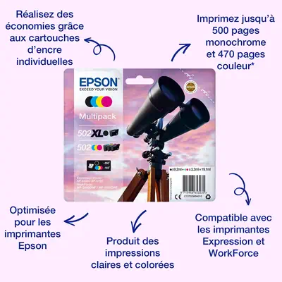 Epson Multipack 4-colours 502XL EasyMail - Cartouches d'encre - visuel 1