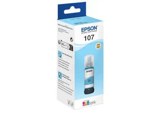 EPSON 1LB 107 EcoTank Light Cyan Ink Bottle Epson - visuel 1 - hello RSE - Laissez libre cours à votre créativité