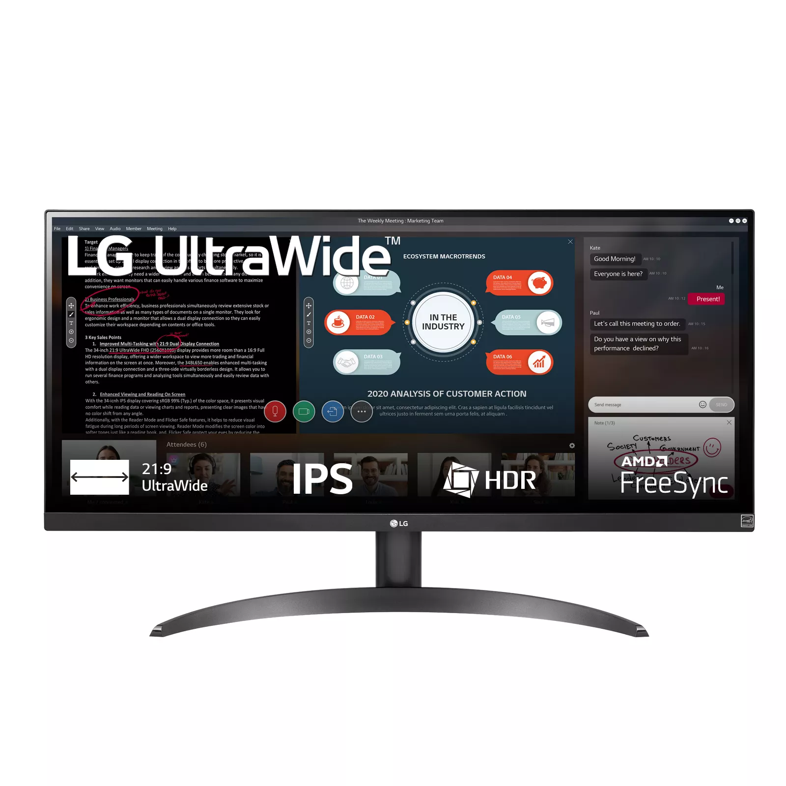 Achat LG 29WP500-B 29p IPS UltraWide FHD 2560x1080 21:9 1000 et autres produits de la marque LG