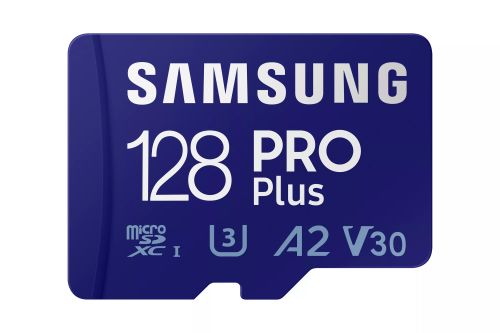 Vente Carte Mémoire SAMSUNG PRO Plus 128Go microSDXC UHS-I U3 160Mo/s Full HD & 4K UHD
