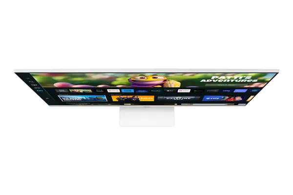 27" Smart Monitor M5 M50C FHD Samsung - visuel 1 - hello RSE - Un écran de bienvenue t'accueille chaque matin