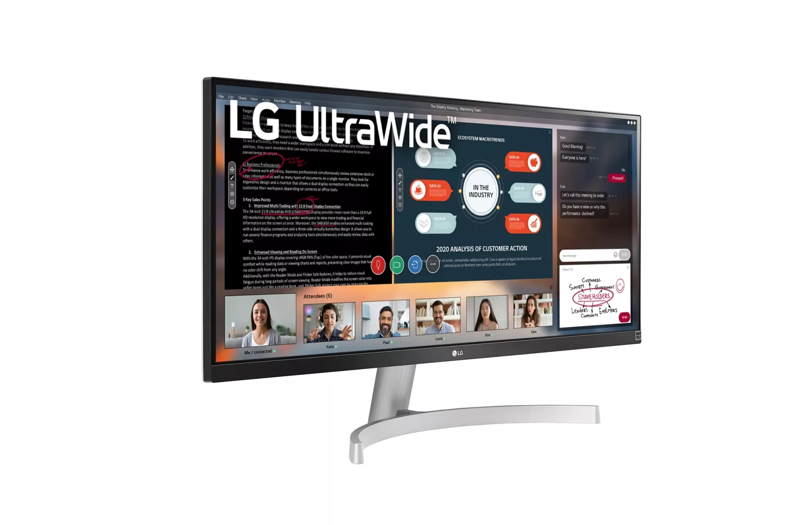 Vente LG 29WN600-W 29p IPS UltraWide FHD 21:9 250cd/m2 LG au meilleur prix - visuel 4