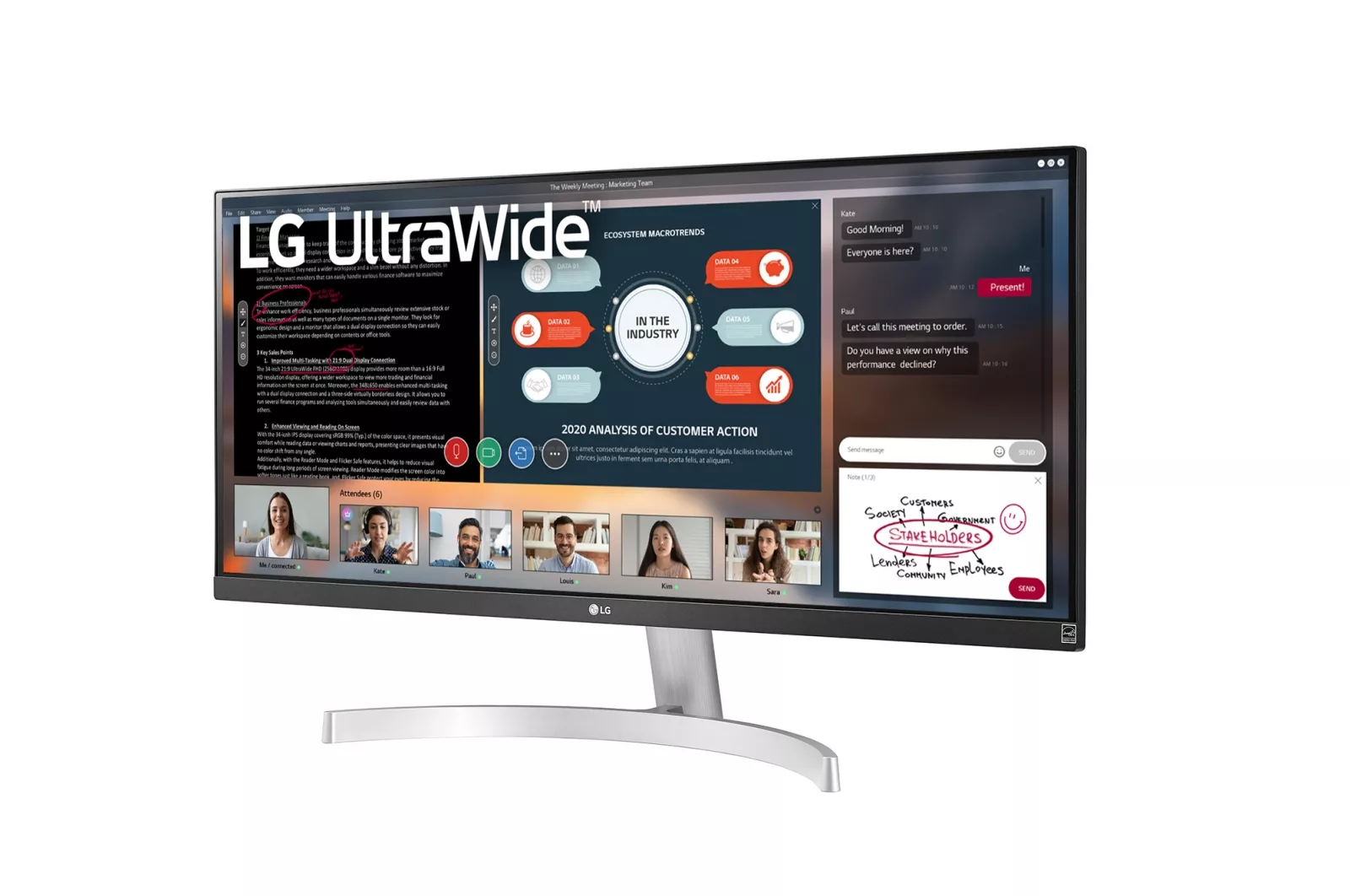 Vente LG 29WN600-W 29p IPS UltraWide FHD 21:9 250cd/m2 LG au meilleur prix - visuel 2