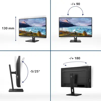 Philips S Line 273S1/00 écran plat de PC 68,6 cm (27") 1920 x 1080 pixels Full HD LCD Noir - Ecran Ordinateur - visuel 10