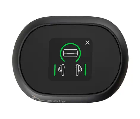 Écouteurs noir charbon Poly Voyager Free 60+ UC M + adaptateur USB-C BT700 + étui de charge avec écr - HP - Casque Micro - visuel 6