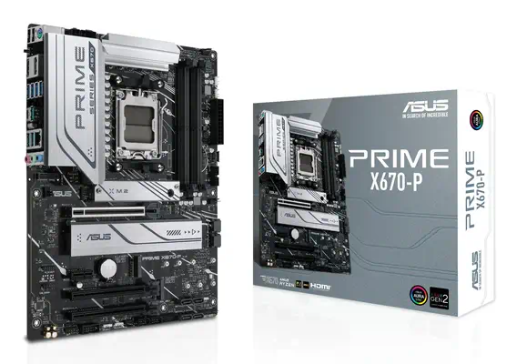ASUS PRIME X670-P AMD X670 Emplacement AM5 ATX Asus - visuel 1 - hello RSE - BIOS UEFI