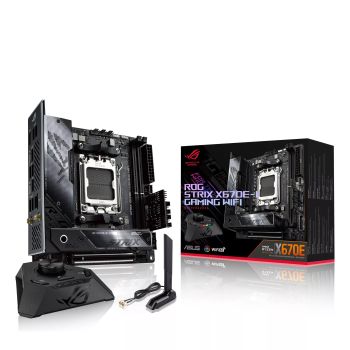 Achat ASUS ROG STRIX X670E-I GAMING WIFI AM5 mITX MB 2xDIMM DDR5 2xM.2 au meilleur prix