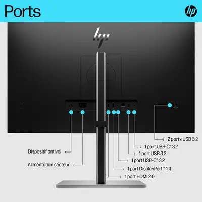 HP E-Series Écran USB-C 4K E27k G5 HP - visuel 1 - hello RSE - Guide de configuration ergonomique
