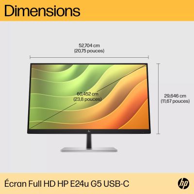 Achat HP E24u G5 USB-C Monitor 23.8p FHD HDMI sur hello RSE - visuel 9
