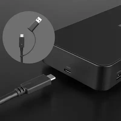 Lindy 43366 station d'accueil USB 3.2 Gen 2 (3.1 Gen 2) Type-C Noir - Station d'accueil pour portable - visuel 6