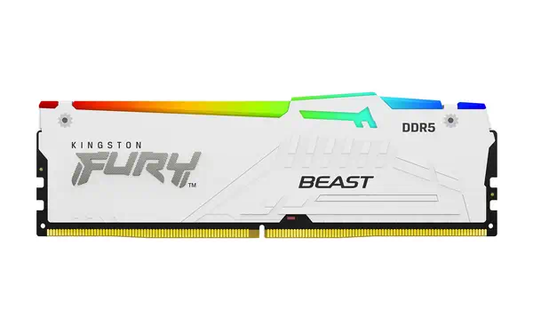 64 Go 5600 MT/s DDR5 CL36 DIMM (Kits de 2) FURY Beast White RGB EXPO - Kingston - Mémoire - visuel 3