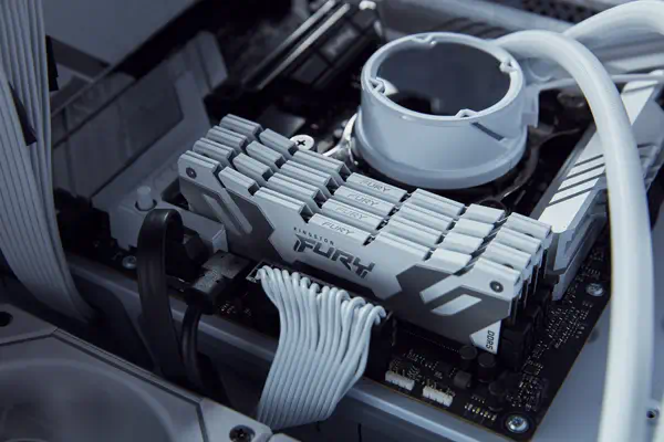 DIMM DDR5 CL38 32 Go 7200 MT/s (kit de 2) FURY Renegade Blanc XMP - Kingston - Mémoire - visuel 8