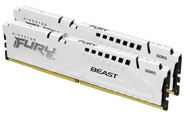 64 Go 5200 MT/s DDR5 CL40 DIMM (Kits de 2) FURY Beast White XMP - Kingston - Mémoire - visuel 1