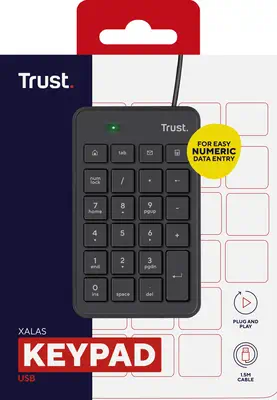 Trust 22221 clavier numérique PC portable/de bureau USB Noir - Clavier - visuel 4