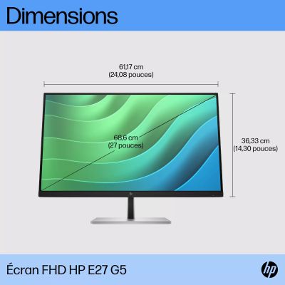 HP E27 G5 27p FHD Monitor 1920x1080 16:9 HP - visuel 1 - hello RSE - Plus de ports. Plus de flexibilité.