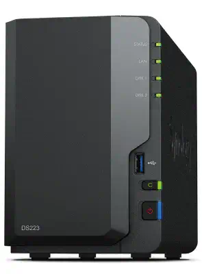Synology DiskStation DS223 serveur de stockage NAS Bureau Realtek RTD1619B 2 Go DDR4 0 To - Serveur NAS - visuel 1