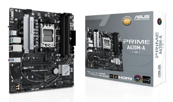ASUS PRIME A620M-A-CSM AMD A620 Emplacement AM5 micro ATX - Asus - Carte mère - visuel 1