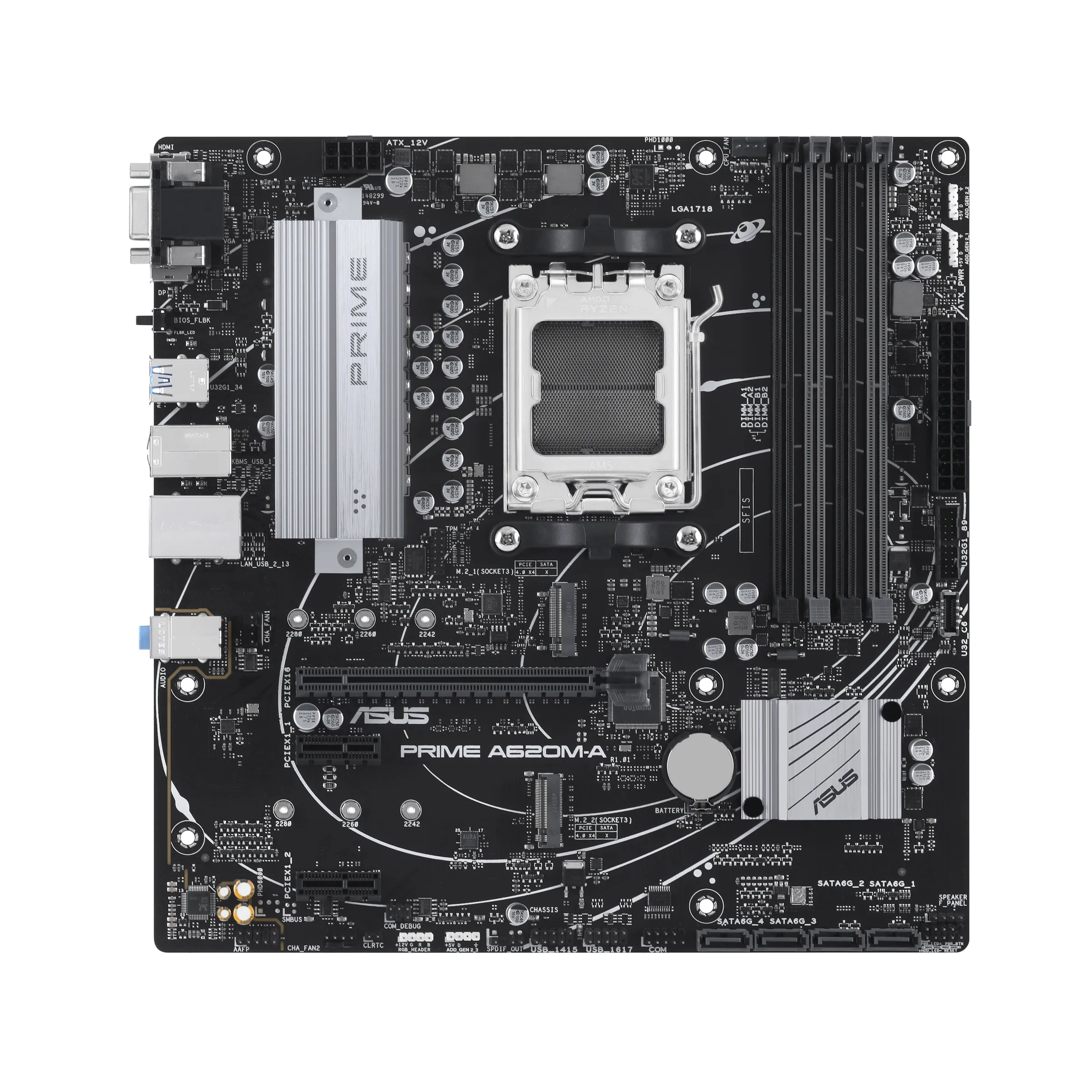 Revendeur officiel ASUS PRIME A620M-A-CSM AM5 MB 4xDDR5 4xSATA 2xM