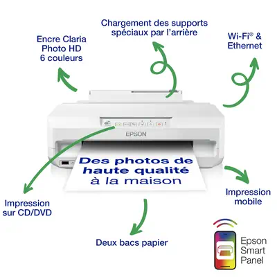 Imprimante Jet d’Encre A4 sans fil Expression Photo XP‐65 - Epson - Imprimante Jet d'encre et photo - visuel 9