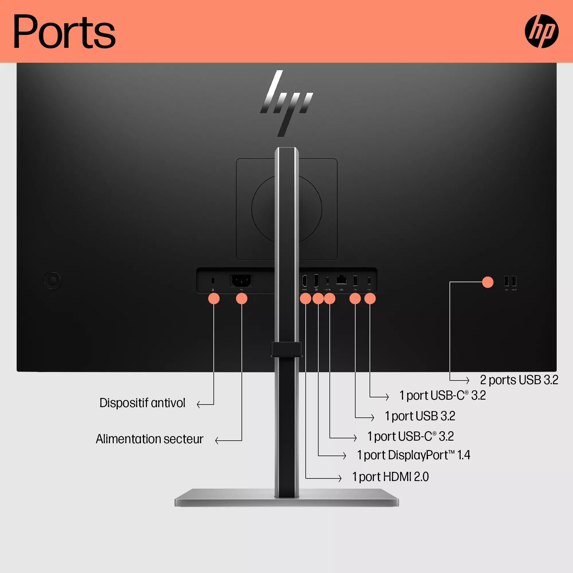 Vente HP E32k G5 USB-C Monitor 31.5p 4K HDMI HP au meilleur prix - visuel 4