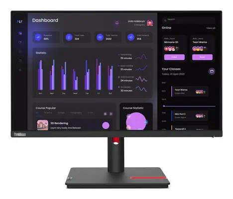 LENOVO ThinkVision T24i-30 23.8p IPS 1920x1080 16:9 - Lenovo - Ecran Ordinateur - visuel 5