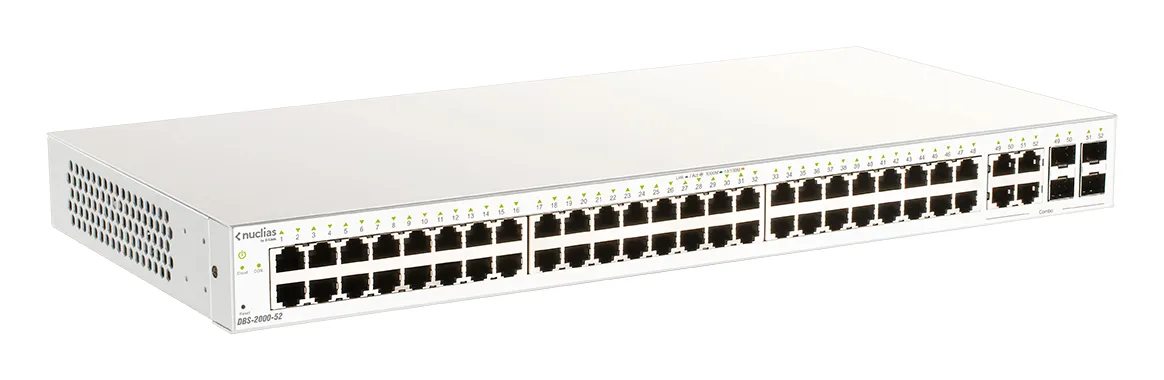 D-LINK Nuclias Switch 52xGE-ports PoE+ Smart Managed incl D-Link - visuel 1 - hello RSE - Gestion centralisée via un écran unique