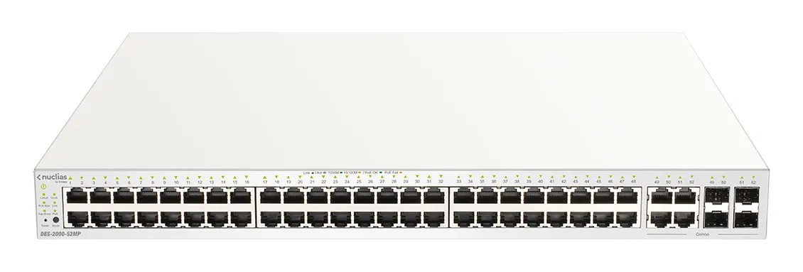 D-LINK Nuclias Switch 52xGE-ports PoE+ Smart Managed incl D-Link - visuel 1 - hello RSE - La mise en réseau dans le Cloud est plus facile avec Nuclias