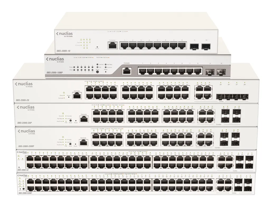 D-LINK Nuclias Switch 52xGE-ports PoE+ Smart Managed incl D-Link - visuel 1 - hello RSE - Fonctions Layer 2 et de sécurité avancées