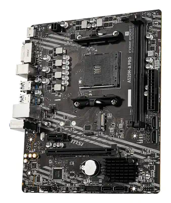 MSI A520M-A PRO carte mère AMD A520 Emplacement AM4 micro ATX - Carte mère - visuel 3