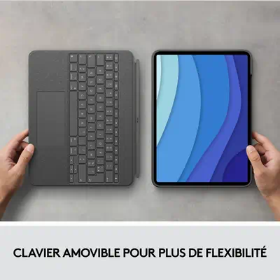 Combo Touch for iPad Pro 12.9-inch (5th generation) Logitech - visuel 1 - hello RSE - SUPPORT FLEXIBLE