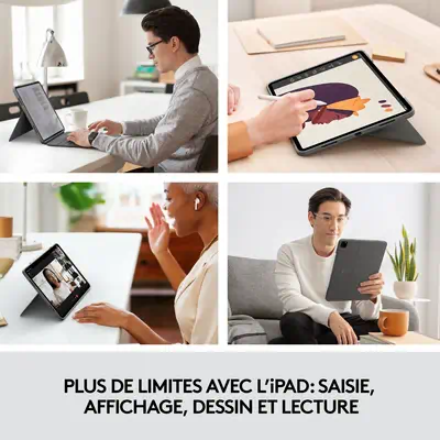 Combo Touch for iPad Pro 12.9-inch (5th generation) Logitech - visuel 1 - hello RSE - LE PLUS GRAND TRACKPAD JAMAIS CRÉÉ