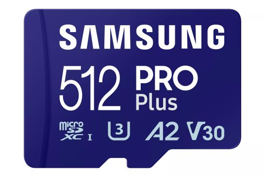 Vente Carte Mémoire SAMSUNG PRO Plus microSD 512Go Up to 180Mo/s Read