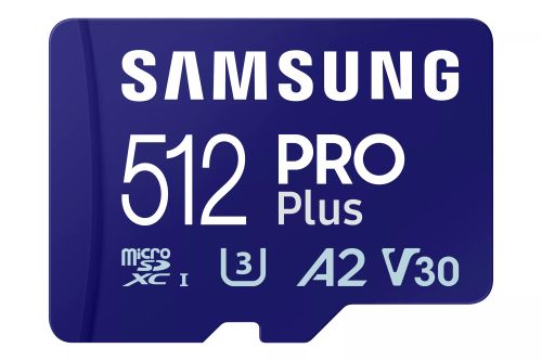 Revendeur officiel SAMSUNG PRO Plus microSD 512Go Up to 180Mo/s Read and 130Mo/s Write