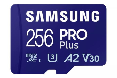 Achat Carte Mémoire SAMSUNG PRO Plus 256Go microSD UHS-I U3 Full HD 4K UHD 180MB/s Read