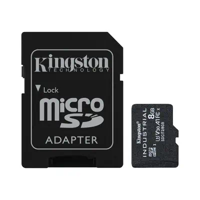 Kingston Technology Industrial 8 Go MicroSDHC UHS-I Classe 10 - Carte Mémoire - visuel 1