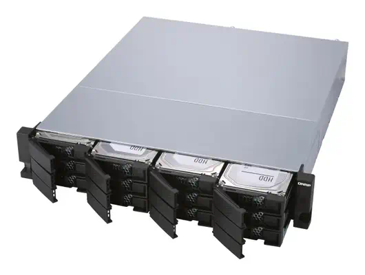 QNAP TL-R1200S-RP Boîtier de disques de stockage Boîtier disque dur/SSD Noir, Gris 2.5/3.5" - Serveur NAS - visuel 7