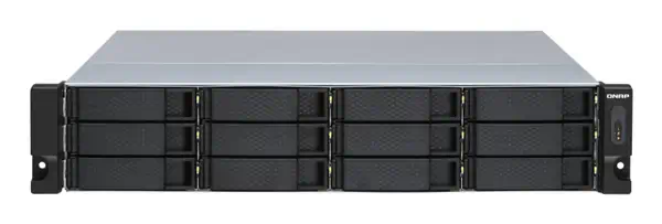 QNAP TL-R1200S-RP Boîtier de disques de stockage Boîtier disque dur/SSD Noir, Gris 2.5/3.5" - Serveur NAS - visuel 3