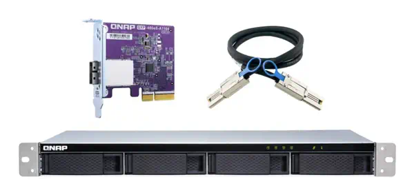 QNAP TL-R400S Boîtier de disques de stockage Boîtier disque dur/SSD Noir, Gris 2.5/3.5" - Serveur NAS - visuel 2