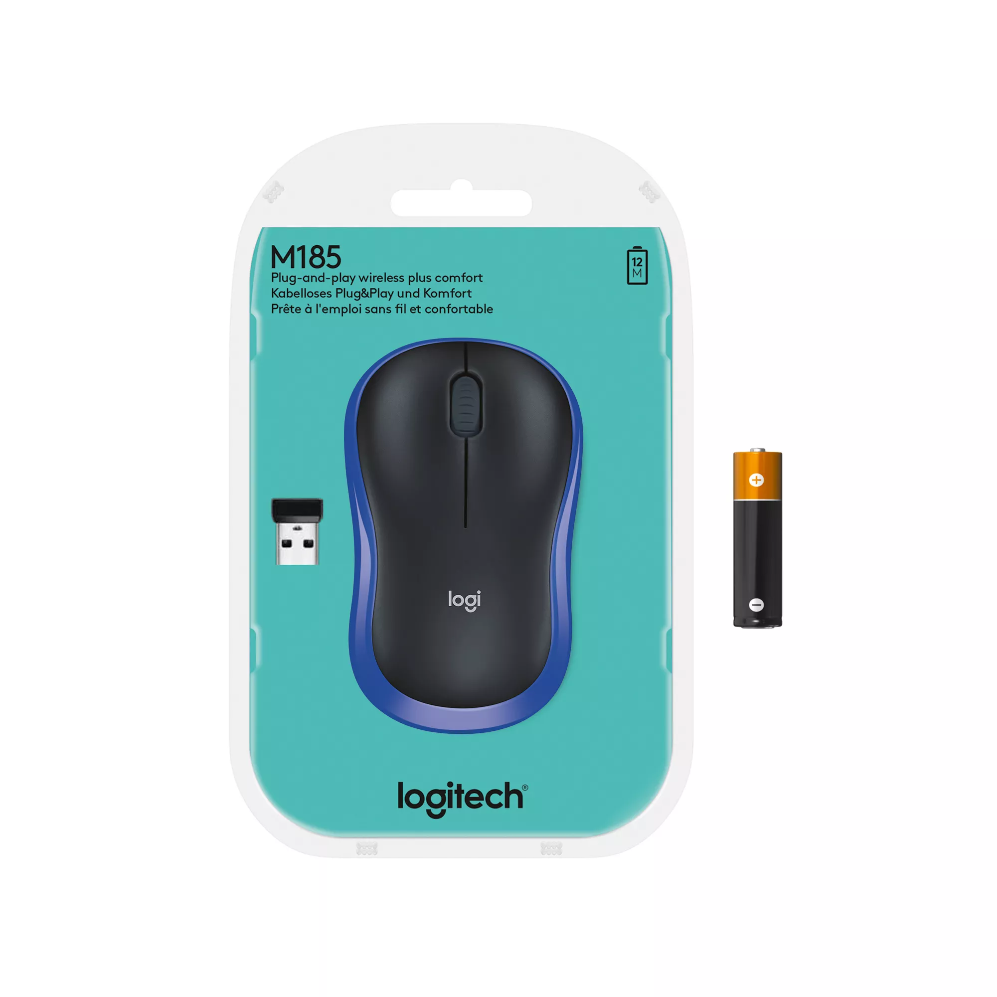 Vente LOGITECH M185 Wireless Mouse BLUE EER2 Logitech au meilleur prix - visuel 10